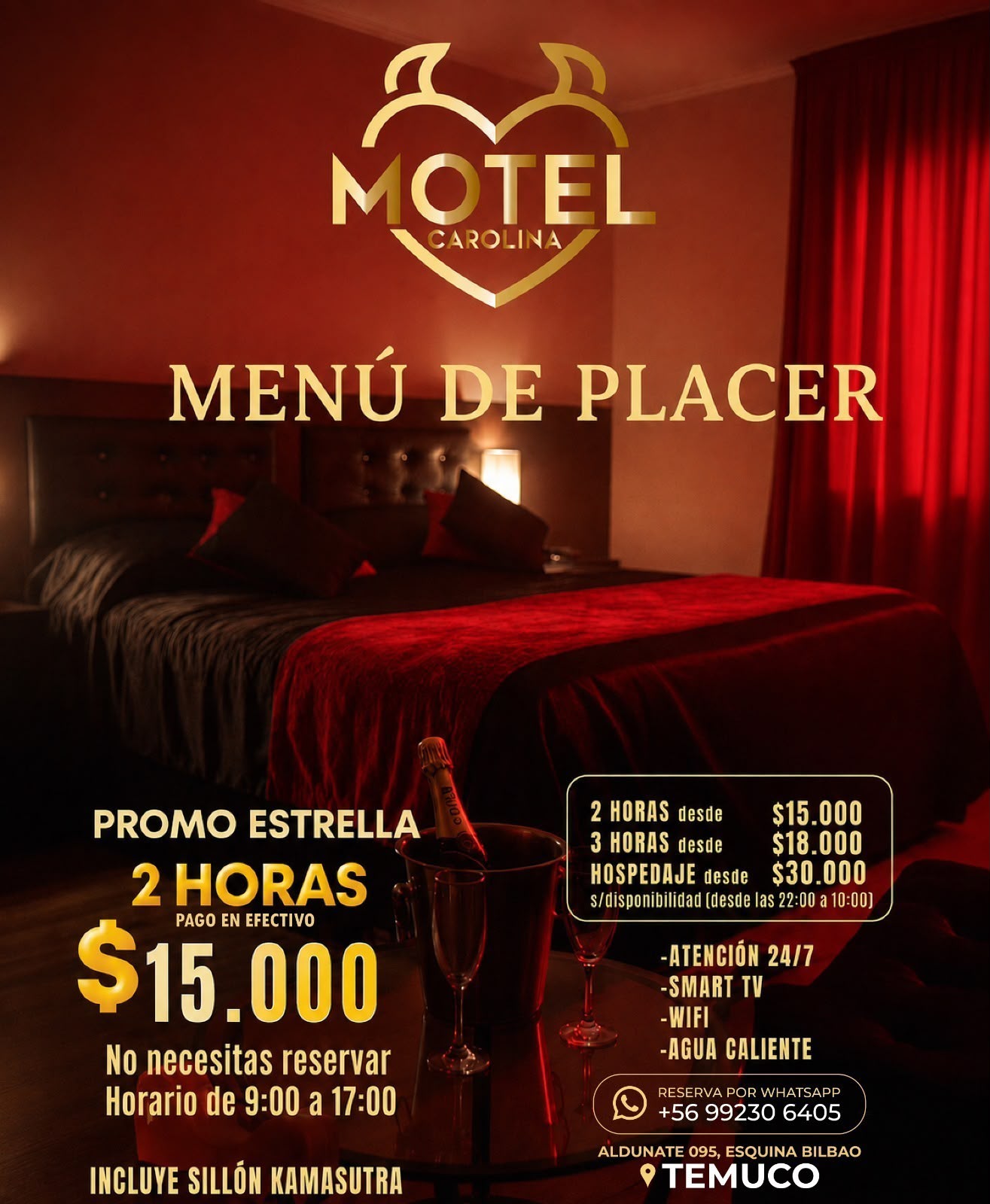 Menú de placer Motel Carolina